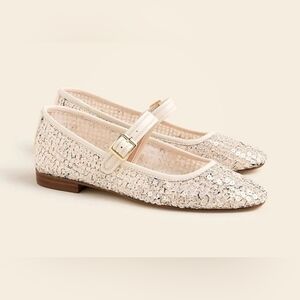 J.CREW SEQUIN MARYJANE BALLET FLAT SIZE 8